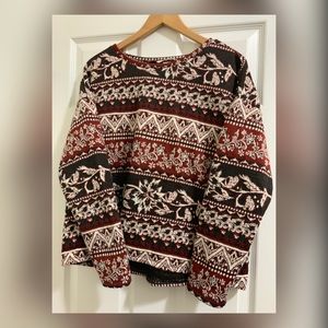 Cozy Patterned Long-Sleeved Sweater